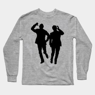 Morecambe and Wise silhouette Long Sleeve T-Shirt